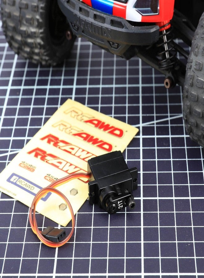 RCAWD 1.2 kg Higher Torque Micro Metal Gear Servo Set & Servo Arm for ARRMA Mojave Typhon Granite Grom & Losi n Upgrades for Spektrum #SPMSSX110 Black - Image 5